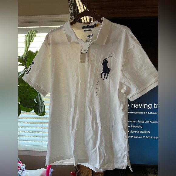 Ralph Lauren Big Pony NWT Polo White Mens XL custom Slim Fit! - Picture 6 of 11